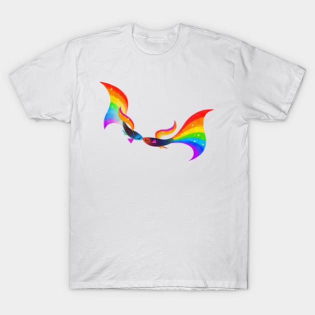 Two Rainbow guppy T-Shirt by pikaole